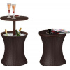 Bar Keter® COOL BAR RATTAN, hnedá whiskey, 49x49x57/82 cm, multifunkčný, záhradný