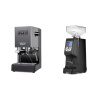 Gaggia New Classic EVO, grey + Eureka Atom 60, black