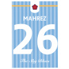 Superfutbal Maketa dresu Manchester City, svetlomodrá Rozmer: A3, Meno a číslo: Mahrez 26