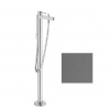 Hansgrohe Finoris - Vaňová batéria do podlahy, s príslušenstvom, kefovaný čierny chróm 76445340
