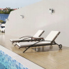 Záhradné lehátko - Garden Beach hojdačka na palube šedá (Sivé záhradné hojdacie kreslo)