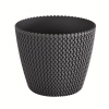 kvetináč 18,7cm SPLOFY DSP190-S433 antracit plastový PROSPERPLAST