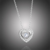 GRACE Silver Jewellery Stříbrný náhrdelník Swarovski Elements Simonita - srdce NH1161-YP1049 Stříbrná 38 cm + 5 cm (prodloužení)