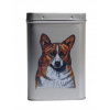 Plechová dóza s obrázkom psa plemena Welsh Corgi Pembroke