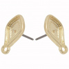 Crystal-ZONE Náušnice puzeta s očkom Flame 10mm gold plating 24kt