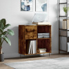 Skrinka na platne dymový dub 84,5x38x48 cm kompozitné drevo-ForU-831777