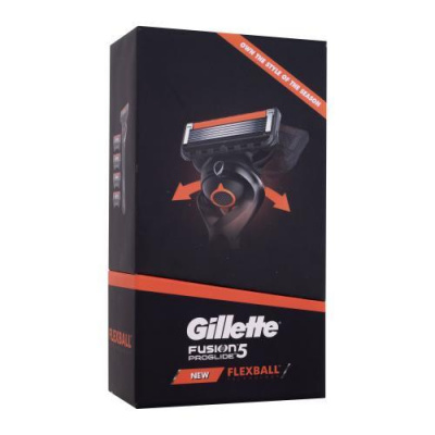 Gillette Fusion Proglide Flexball darčekový set holiaci strojček s jednou hlavicou 1 ks + 4 ks náhradné hlavice pre mužov