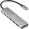 Renkforce RF-USBH-300 5 portů viacportový USB-C® rozbočovač (USB 3.2 Gen 1) s hliníkovým krytom, Nabíjacia prípojka USB-C® PD sivá; RF-6676604