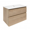 Naturel Koupelnová skříňka 2 zásuvková s umyvadlem Savona 78x53x44,8 cm dub Halifax mat SAVONA280DH