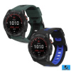 Silikónový remienok Garmin Fenix 7X / 6X / 5X / 5X Plus / 3 / 3 HR – sada 2ks (čierno-modrá,zeleno-čierna)