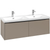 VILLEROY & BOCH Subway 3.0 závesná skrinka pod dvojumývadlo, 2 zásuvky, 1272 x 478 x 429 mm, Taupe, C56701VM