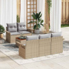 zahrada-XL Súprava záhradných pohoviek 6 pcs Beige a svetlo šedá polyratan 3355935