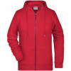 James&Nicholson Dámska mikina JN8025 Red XXL