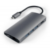 Replikátor portov Satechi Aluminium Type-C Multi-Port Adapter (HDMI 4K, 3x USB 3.0, MicroSD, Ethernet V2) - Space Grey (ST-TCMA2M)