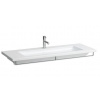 Laufen LIVING SQUARE Dvojumývadlo do nábytku 130x48cm, bez otvoru pre batériu, biela H8164360001091
