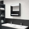 zahrada-XL Kúpeľňová skrinka s LED a zrkadlom, lesklá sivá 50x14x60 cm 326483