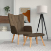 Relaxačné kreslo s podnožkou, hnedé, látka-ForU-327537