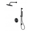 Cersanit - Sprchový set s termostatom pod omietku, s telesom, priemer 25 cm, čierna S952-033ROZ1