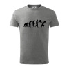 Evolution fitness - Tričko detské bavlnené - 104-110cm / 3-4 roky ( Tmavosivý melír )