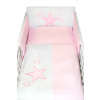 Mantinel s povlečením Baby Stars - růžový, vel. 135x100cm (72033902)