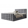 Wilsondo Čalúnená boxspring manželská posteľ s vrchným matracom Calvani - sivá Rozmer: 180x200