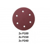 Asist Sada brusných papírů - 2xP100, 2xP150, 2xP240 pro AE3S80