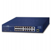 Planet FGSD-1821P PoE switch, 16x100M + 1xGb/SFP, extend mód 10Mb-250m, PoE 802.3at 185W (FGSD-1821P)