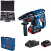Bosch Akumulátorové kombinované kladivo GBH 180-LI, 2x aku, kufor + 11-dielna súprava vrtákov 0615990M33