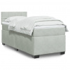 Box spring postel s matrací světle šedá 90x190 cm samet Šedá 3286198