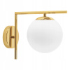 Záhradné nástenné svietidlo - Nástenná lampa lampa sklenená zlato zlato podkrovie (NÁSTENNÁ LAMPA SKLENENÁ GUĽA ZLATÁ ZLATÁ LOFT)