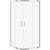 Cersanit CERSANIT Polkruhový sprchový kút BASIC 80X80X185 priehľadné sklo S158-003