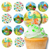 OPLATOK NA BÁBOVKY MUFFINKY sada na narodeniny 12ks - DINOSAURY ANIMOWAN