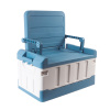 Turistická stolička s operadlom Aga DS5100-BLU-WH modrá