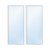 Balkónové dvere plastové dvojkrídlové so štulpom ESG ARON Basic biele/antracit 1300 x 2100 mm