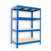 Kovový regál Biedrax 60 x 90 x 120 cm, modrý - 4 police MDF, 275kg