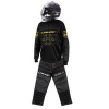 Unihoc SHIELD black set with HELMET 130 cm, biela / čierna / zlatá