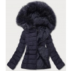 Dámska krátka zimná bunda tmavomodrá (YP-20091-55) odstíny modré XXL (44)
