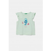 Detské bavlnené tričko United Colors of Benetton 3I1XG10JK.P.Seasonal tyrkysová 82