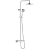 HANSA Basic nástenný sprchový systém s termostatom, horná sprcha 1jet priemer 200 mm, ručná sprcha 1jet, chróm, 55350110