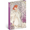 Notes Alfons Mucha - Dáma, linajkový, 10
