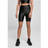 Ladies Highwaist Shiny Metallic Cycle Shorts - black L