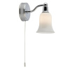 Searchlight Equador Wall Light - Chrome Metal & Opal Glass