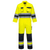 PORTWEST HI-VIS NANTES TX55 / Reflexná kombinéza - HV žltá/námorná modrá L