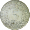 Stříbrná mince 5 marka Deutsche republik J 1956
