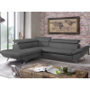 Rohová sedacia súprava Estelle, dymovo šedá látka, ľavý roh