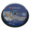 VERBATIM BD-R SL DataLife 25GB, 6x, printable, spindle 10 ks / 43804