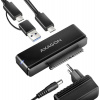 AXAGON ADSA-FPX USB Hub 1 plus 1 port USB-A, USB-C®, SATA USB 3.1 Gen1 5 GBit/s AXAGON ADSA-FPX FastPortX SATA zu USB-C 3.1 Adapter - schwarz