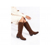 Dámske čižmy KZ268-S Dark brown - Sergio Leone 37 tmavě hnědá