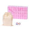 Mini Mahjong Cestovné kocky so 144 dlaždicami, tradičné, ružové, 24 mm (Mini Mahjong Cestovné kocky so 144 dlaždicami, tradičné, ružové, 24 mm)