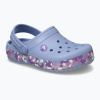 Detské šľapky Crocs Crockband Glow Confetti Band blue haze/multi